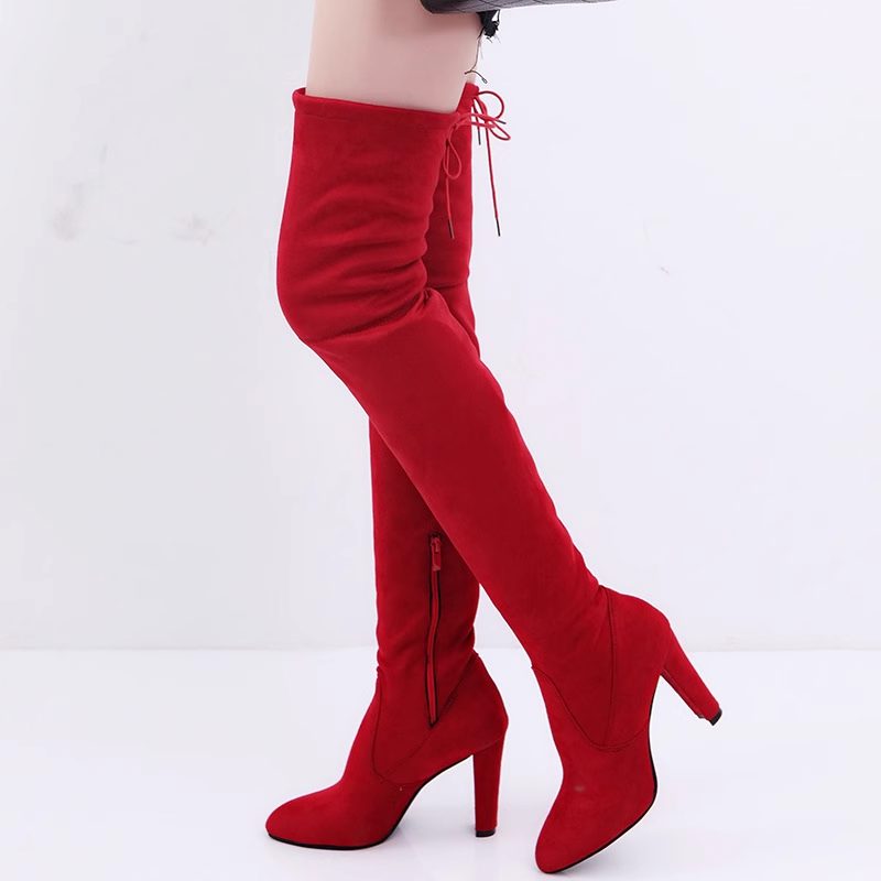 O1CN01YAetaN1e2rS9om26J_!!2578153814 Winter Knee-high boots long boots LA5603 - Image 1