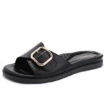 Soft-Soled Lazy Slippers with a Stepping-On-Clouds Feel, Fashionable Retro French Style, Stylish Travel Beach Non-Slip Sandals - Image 4