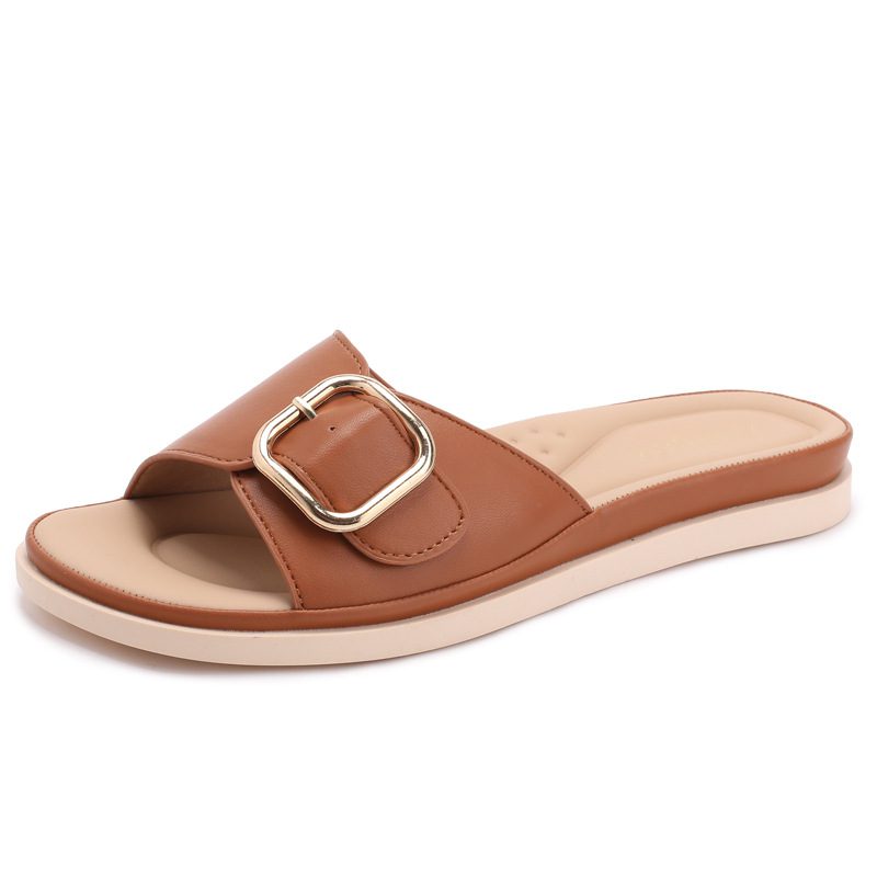O1CN01aNQX7s1zmlKj89z4n_!!2208329406757-0-cib Soft-Soled Lazy Slippers with a Stepping-On-Clouds Feel, Fashionable Retro French Style, Stylish Travel Beach Non-Slip Sandals - Image 1