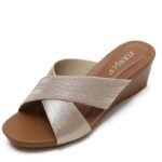 Foreign trade wedge heel Roman sandals women’s shoes LA8041 - Image 2
