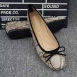 Snake print women’s shoes flat square toe large size comfortable soft sole toe shoes LA2120