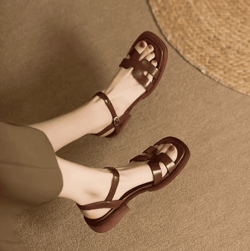 Screenshot 2024-12-09 150414 Genuine leather soft sole comfortable Roman sandals for women LA1837 - Image 1