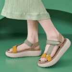New 2025 lightweight sandals casual sports comfortable thick bottom Velcro large size women’s shoes