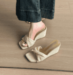 French retro woven slippers for women 2025 LA8031