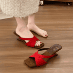 Design niche French retro Roman high heels wedge LA731 - Image 4
