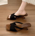 Design niche French retro Roman high heels wedge LA731 - Image 6