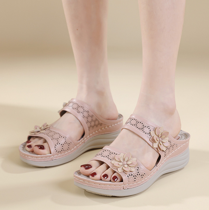 Screenshot 2025-06-24 181551 New 2025 Cross-border round head fashionable fish mouth hollow women's sandals - Image 1