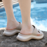 New 2025 Spring and Summer Amazon Casual Rhinestone Sandals Women's Non-slip Beach Wedge Slippers - Image 3