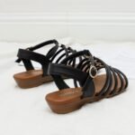 Fashion sandals women's wedge heels 2025 summer new thin straps with skirts Roman shoes - Image 5