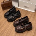 Thick-soled Mary Jane British style shoes for women 2025