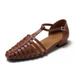 European and American French retro Roman sandals for women summer outdoor wear flat - Image 7