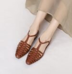 European and American French retro Roman sandals for women summer outdoor wear flat - Image 4