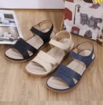 European and American sandals women's cross-border casual lightweight large size retro wedge heel comfortable sandals - Image 5