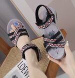 New spring and summer 2025 foreign trade sports sandals with printed Velcro large size women's shoes - Image 2