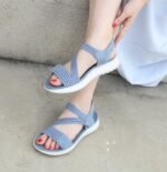 Amazon 2025 summer new sandals women's lightweight sports style comfortable elastic large size sandals
