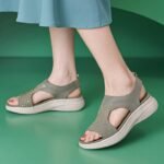 New lightweight sandals casual sports comfortable thick bottom rhinestone stitching large size women's shoes