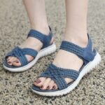 Amazon 2025 Summer New Sandals Women Lightweight Sports Style Comfortable Elastic Large Size Sandals