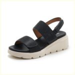 Summer 2025 Amazon New Diamond Velcro Women’s Sandals Wedge Heel Casual Lightweight - Image 5