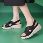 2025 thick-soled sandals, lightweight, non-slip, comfortable, casual sports Velcro women’s shoes - Image 2