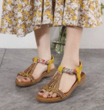 Amazon 2025 summer new versatile fashion trend women's sandals elastic band lightweight and comfortable sandals - Image 4