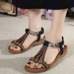 Amazon 2025 summer new versatile fashion trend women's sandals elastic band lightweight and comfortable sandals