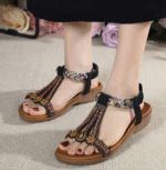 Amazon 2025 summer new versatile fashion trend women's sandals elastic band lightweight and comfortable sandals