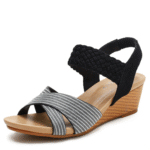 Foreign trade sandals women’s wedge heel open toe fashionable women’s shoes - Image 2