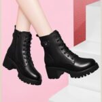 Martin boots women’s thick bottom waterproof platform - Image 5
