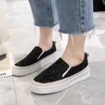 2025 Spring/Autumn New Fashionable Round Toe Deep Mouth Slip-on Single Shoes Women’s Versatile Commuting and Outerwear Platform Loafers