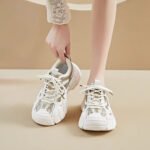High-end chunky sneakers for women, 2025 autumn Korean style, fashionable, comfortable, breathable mesh, height-increasing - Image 3