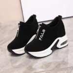 Women’s Wedge Heel Shoes, Summer/Autumn 2025 Style, Popular and Versatile Korean Style, Thick Sole, Casual Sports Travel Shoes