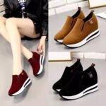 Women’s platform loafers, slip-on style, low-top casual loafers, suitable for all seasons and all seasons.