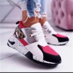 2025 Spring/Autumn New Korean Style Color Block Casual Sports Women’s Shoes Thick Sole Fashionable Versatile Travel Plus Size Single Shoes - Image 2