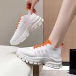 Women’s Flyknit Sneakers, Spring/Summer 2025 New Style, Hollow Mesh Fabric, Breathable, Lightweight, Thick Sole - Image 2