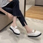 Women’s platform closed-toe Shoes British style - Image 4