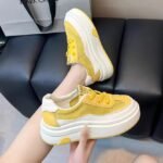 Women’s platform platform white sneakers, 2025 new summer style, breathable mesh, versatile casual sports sneakers, student shoes. - Image 5