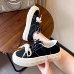 Retro-style niche yellow sneakers for women, 2025 new summer style, breathable canvas shoes, thick-soled sports casual shoes, trendy. - Image 5
