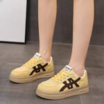 Women’s 2025 Autumn New Style Student Skate Shoes with a “Stepping on Poop” Feel – Thick Sole, Comfortable Casual Sports Shoes - Image 5