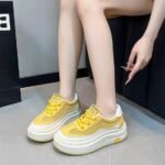 Women’s platform platform white sneakers, 2025 new summer style, breathable mesh, versatile casual sports sneakers, student shoes. - Image 2