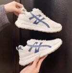 2025 Autumn New Korean Style White Sneakers for Women – Versatile Thick-Soled Lightweight Soft-Soled Sneakers – Stylish, Comfortable - Image 5