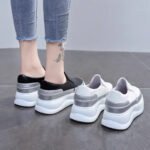 Platform sneakers, low-top sneakers, slip-on women’s shoes, round toe casual shoes, suitable for all seasons in 2025. - Image 5