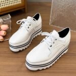 Korean style versatile and fashionable lace-up flats style textured upper