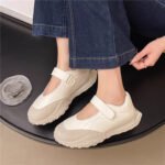 2025 New Niche Design Velcro Mary Jane Shoes for Women, Summer Retro Soft Sole Silver Versatile Platform Shoes - Image 3