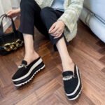 2025 Hot Selling New Style Half-Slip Platform Sandals, Versatile for Outerwear, Backless Slip-On Shoes for Women