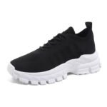 Women’s Flyknit Sneakers, Spring/Summer 2025 New Style, Hollow Mesh Fabric, Breathable, Lightweight, Thick Sole - Image 8