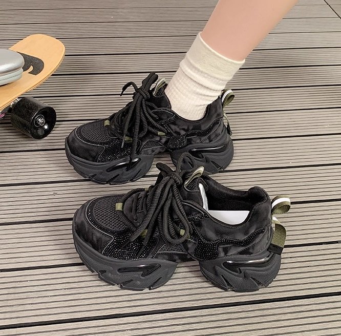 O1CN01gkoTS81kemAMCy7O0_!!1903004709 Daddy shoes for women 2025 autumn new mesh retro versatile small height-enhancing thick-soled sports casual shoes - Image 1