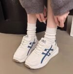 2025 Autumn New Korean Style White Sneakers for Women – Versatile Thick-Soled Lightweight Soft-Soled Sneakers – Stylish, Comfortable - Image 6
