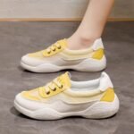 2025 New Style White Sneakers, Summer Breathable Mesh Shoes, Thick Sole, Casual Lightweight Sports Running Shoes, Versatile Single Shoes