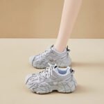 High-end chunky sneakers for women, 2025 autumn Korean style, fashionable, comfortable, breathable mesh, height-increasing - Image 4