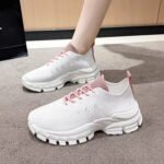 Women’s Flyknit Sneakers, Spring/Summer 2025 New Style, Hollow Mesh Fabric, Breathable, Lightweight, Thick Sole - Image 4